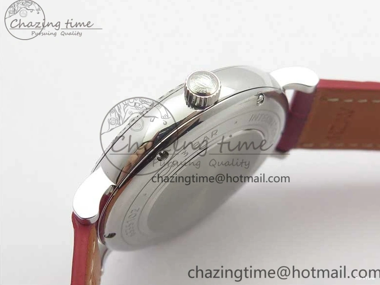 MIROTIME 0317 Portofino Automatic 37 SS M+F 1:1 Best Edition Silver Dial RG Markers on Red Crocodile Strap A Reliable 7154